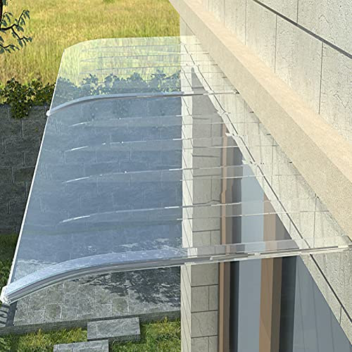 Unsichtbares Vordach für die Haustür, Regenschutz für Außenfenster, transparentes Vordach für Tür, Fenster, Garten, Terrasse, Veranda, Polycarbonat-Abdeckung, für Scheunen, Garagen (50 x 140