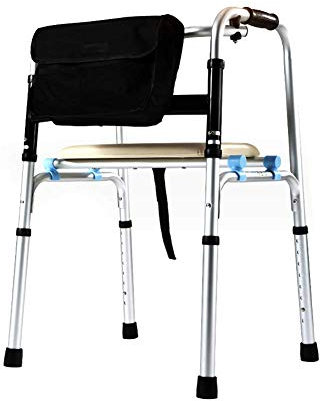 CAFIEDR Leichter Aluminium-Rollator, zusammenklappbar, mit Sitz, höhenverstellbar, Gehgestell, Mobilitätshilfen,Color2