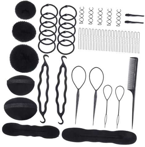 MERRYHAPY 71-teiliges Haarstyling-set Chignon-maker Dutt-hilfe Flechtwerkzeug Für Dicke Und Dünne Haare Friseur-tool Kosmetikschule