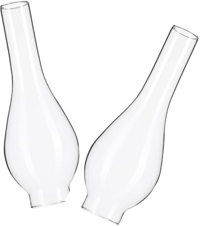 ABOOFAN Lot de 2 Abat-jour en Verre de Lampe à Pétrole Diamètre 5cm, Style Vintage Distribution Lumineuse Supérieure, Adapté Large Gamme de Lampes à Huile | Remplacement Halo pour Kérosène Lampe, Huile Style Vintage, Nostalgique Éclairage Homogène Doux