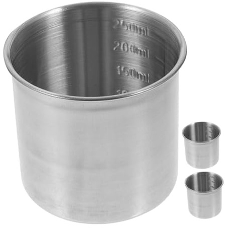 Generic Nesting Measuring Cup Set for Baking Stainless Steel Spoons 3-Piece Kitchen Measuring Cup Holder Easy to Store