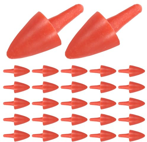 DIYEAH 100 StüCk Karottennasen Aus PVC FüR SchneemäNner Orange DIY Bastelset FüR Winterdekoration Und Weihnachtsfeiern Kreative FamilienaktivitäTen