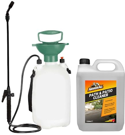 Armor All - Path and Patio Cleaner 5L - Concentrate - 5L Garden Pressure Sprayer - Mould, Lichen, Algae Remover