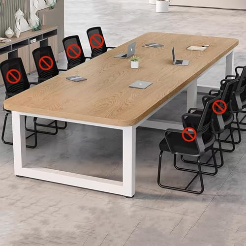 YHWKGZ Kleiner Konferenztisch, Business-Meeting-Schreibtisch for 6–8 Personen, Rechteckige Konferenzraumtische, for Das Home Office, Seminar-Schulungsschreibtisch for Kleine Räume(160x80x75cm)
