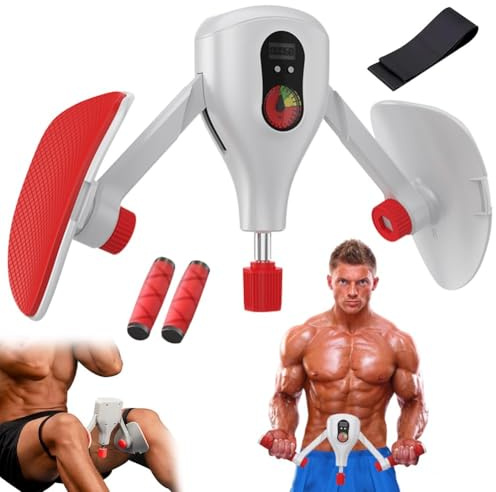 Oberschenkeltrainer, Oberschenkeltrainer Verstellbar, Beckenboden Trainer Damen und Herren, Po Trainer für Zuhause, 35lb Beckenboden Trainer, Hüfttraining + Armtraining, GesäßTrainer
