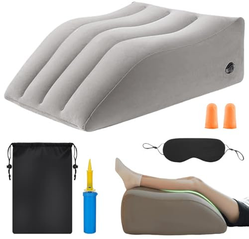 Venenkissen Beinhochlagerungskissen - Aufblasbares Beinhochlagerungskissen - Aufblasbare Keilkissen Komfort-Beinkissen zum Schlafen, Venenkissen für Die Beine Komfort Verbesserung der Durchblutung