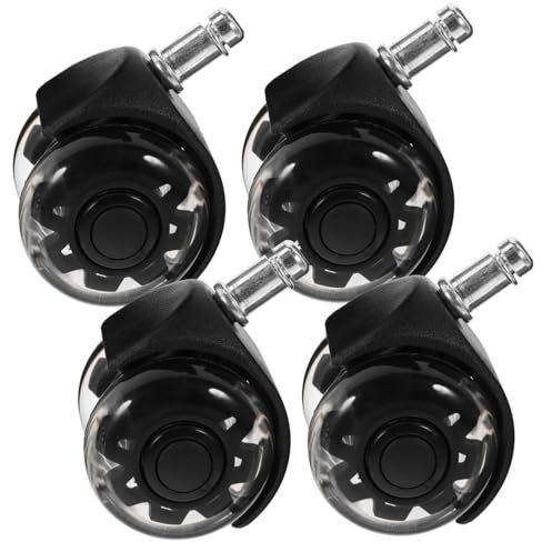 HOMSFOU 4pièces Lot De Roulettes Pivotantes Pour Chaise De Bureau Remplacement Facile Avec Tige Et Capacité De Charge Fiable