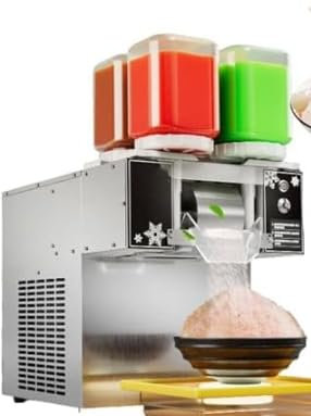 DDNGEJ Macchina tritaghiaccio elettrica ad Alta capacità 120-180 kg/Giorno, Perfetta per Camion di Cibo per la casa, ristoranti e Negozi di tè al Latte, Potenza 1200 W