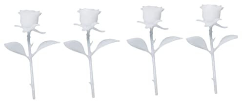 VINTORKY 4pcs Mini Crystal Glue Rose Models Ornament Mini Model Diy Craft for Home Decoration