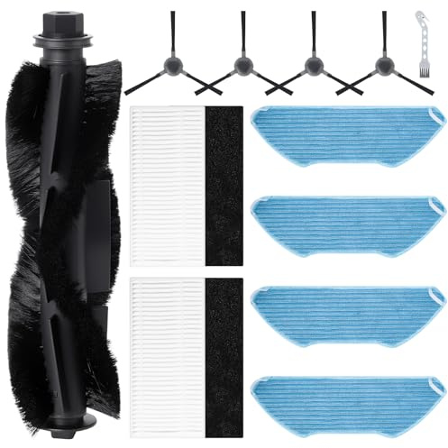 Jegehoyo 12 Accessories Kit for Lefant M1 Robot Vacuum Cleaner Accessories, 1 Master Brush, 4 Side Brushes, 4 Mop Pads, 2 HEPA Filters, 1 Clean Brush