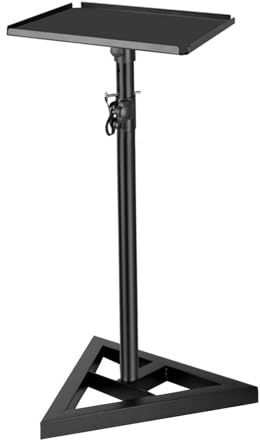 Ronyme Floor Speaker Stand Heavy Duty Portable Sturdy Anti Slip for Studio Speakers Outdoor Indoor Use 25.59 to 45.67 Speaker Rack, triangle 40x30cm