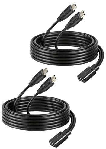 GELRHONR USB C Verteiler 1 zu 2, USB C auf Doppel Typ C Verlangerung Splitter 5V mit Handys Tablets und mehr 1M/3Ft (2Pack) &Only Aufladen