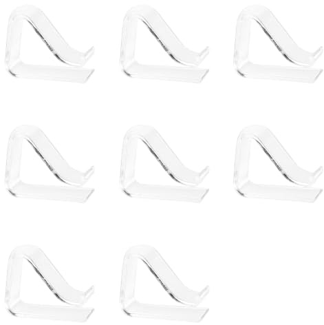 Kemay 8 Pcs Plastic Table Cloth Clips, Windproof Picnic Tablecloth Clamps for Outdoor Tables, Clear Table Cloth Holders for Garden, Party, Camping, Wedding, Fits Most Table Thicknesses