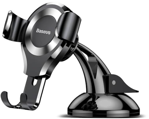 Baseus Osculum Gravity Car Mount (Silver) für Smartphones, 12V Car Adapter, Armaturenbrett