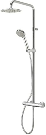 Aqualisa MD110SC Midas 110 mixer shower column with adjustable and fixed heads, Chrome