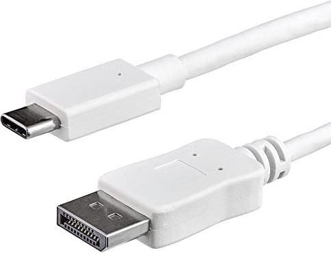 StarTech.com 1m USB C auf DisplayPort Kabel - USB C Kabel - 4K 60Hz - Weiß - USB Typ C auf DP Kabel - CDP2DPMM1MW