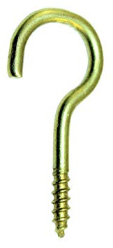 SN-TEC Schraubhaken/Deckenhaken gebogen 30mm vermessingt (20 Stück)