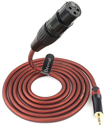 Devinal 3,5 mm auf XLR Mikrofon Kabel, symmetrisch xlr weiblich auf 1/8 Zoll, mini-Stereo Klinke, Stecker-auf-XLR Buchse Mikrofonkabel 3 meters