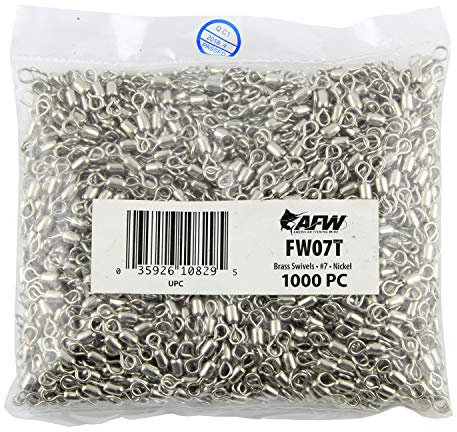 Messing Kran Wirbel Größe #7 75lb (34kg) Test Nickel 1000pcs