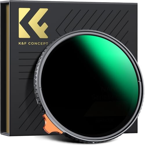 K&F CONCEPT 58mm Variable ND Filter ND2- ND400 High Definition Nano X Adjustable Fader Neutral Density Lens Filters(HD Nano-X version)
