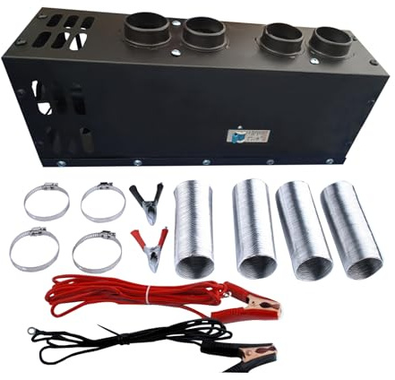 Riscaldatore per Camion 800-1000w in Acciaio Inossidabile Gruppo Riscaldatore Ausiliario 12v 24v, Riscaldamento Automatico a Temperatura Costante Con 4 Uscite D'aria Riscaldamento / Sbrinamento / Di