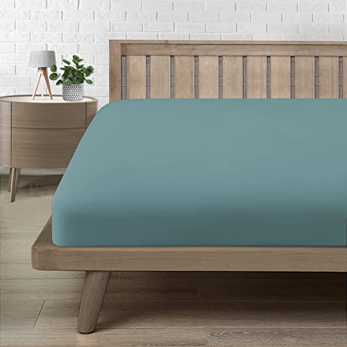 Spannbettlaken 160x200cm, Bettlaken 160x200 bis 30cm - Oeko-Tex Zertifiziert - Premium 100% Mikrofaser Weiches Spannbetttuch Leintuch Ganzjährig - Grün