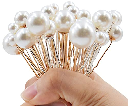 36 horquillas para el pelo con perlas, horquillas para el pelo con perlas para novia, pinzas para el pelo con perlas en forma de U, juego de horquillas para el pelo con perlas para mujer