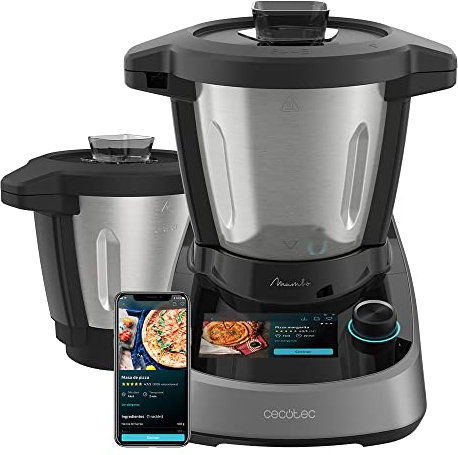 Cecotec Robot de Cocina Multifunción Mambo Touch con Jarra Habana Easy. 1600 W, 37 Funciones, Jarra Habana de Acero Inox de 3,3 Litros con Revestimiento Cerámico de elevada Antiadherencia