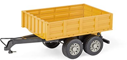 Carson 500907661 1:16 Anhänger für RC Traktor gelb - Ferngesteuertes Fahrzeug, RC Traktor, Zubehör für ferngesteuerte Traktoren, Traktoranhänger
