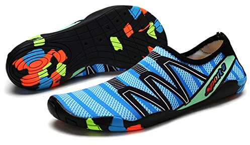 TMEOG Badeschuhe Damen Herren Wasserschuhe Schwimmschuhe Aquaschuhe Strandschuhe rutschfest Surfschuhe schnell trocknend Wattschuhe Meerschuhe Erwachsene Gr.36-45