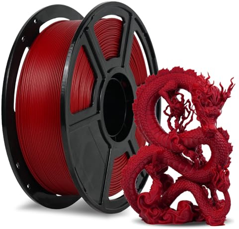 FLASHFORGE Rapid PLA Filament 1.75mm Ruby Red, 500mm/s High Speed Printing, 3D Printer Filament 1kg Spool, Dimensional Accuracy +/- 0.02mm, Enjoy Exceptional Print Quality