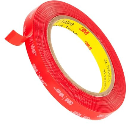 3M Double Sided Mounting Tape 12.5mm x 4.7m Clear 4905 0.5mm Thick Heavy Duty Adhesive Waterproof Foam Tape for Car Home Office Deco
