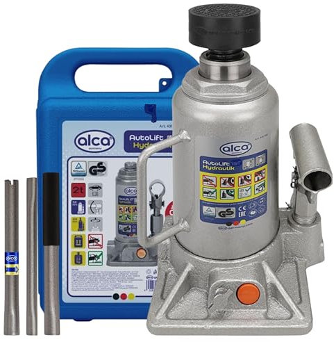 alca Hydraulic Car Bottle Jack Lifting Stand With Rubber Pad Carry Case For Car Van Campervan a432050+RS (5 Ton Bottle Jack)