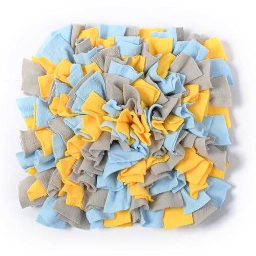 Fadcaer Snuffle Mat for Dogs,Dog Snuffle Mat,Interactive Feeding Game for Mental Stimulation and Boredom,Dog Feeding Mat,Pet Treats Feeding Mat Encourages Natural Foraging Skills (ColorA, 35 * 35CM)