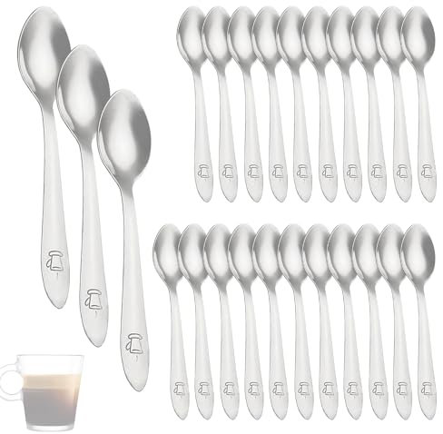 Cuillere a cafe petite inox 10 cm durables et polyvalentes parfaites pour la maison et les restaurants faciles a nettoyer et adaptees au lave-vaisselle (24)