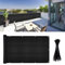Vocray 0.9X3M Balcony Privacy Screen Apartment, Balcony Cover for Shade and Rain,Pet Enclosure Balcony Netting, Cat Balcony Guard Fence, Railing Shield Mesh(90% Blockage,Black)
