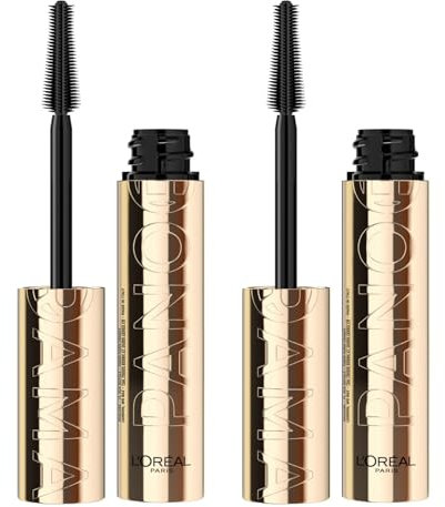 L'OREAL PARIS Panorama Volumizing Mascara Farbe Schwarz mit komplexem Stretchflex-Komplex, erweiterter Blickeffekt, ohne Klumpen, geeignet für empfindliche Augen - 2 Mascara