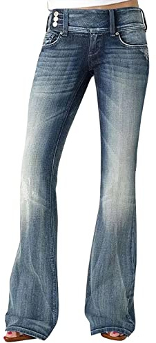 Jeans Damen High Waist, Schlaghose Jeans Damen High Waist, Baggy High Waist Weites Bein Flared Jeans Schlaghose Mit Taschen Streetwear Baggy Pant Vintage Cargo Jeans