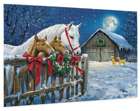 Puzzle Tier Puzzle 3000 Teile Bauernhof Puzzles Erwachsene mit Geschenkbox, DIY Groß Holzpuzzle für Erwachsene, Geschicklichkeitsspiel für Die Ganze Familie Geschenke für Frauen 81 x 122 cm -2071y
