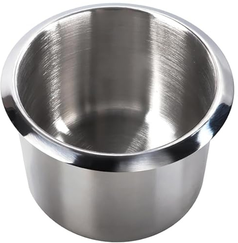 Greluma 1 Styck Drop-in mugghållarinsats, rostfritt stål pokerbord dryckeshållare ersättning för kasinospelbord, soffa, bil, båt, bänkar, lastbil