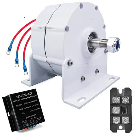 HENGJINGTR 220V,Generador de imán Permanente de Baja Velocidad de 5000 W, alternador de CA trifásico sin Engranajes de 12 V-220 V para turbinas eólicas hidráulicas y aerogeneradores (220 voltios)