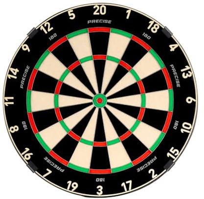 Precise180 - Dartboard Endorphine - Premium Dartboard mit One Piece Zahlenring - 18 Farben - Dartscheibe Nummernring - Dartzubehör