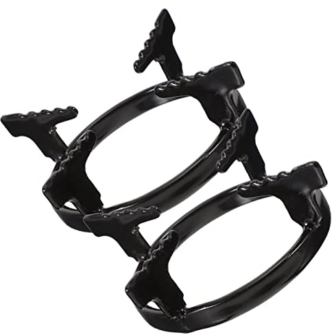 Porta-caffettiera in Ferro Nero 2 Pezzi, Supporto per Fornelli | Caffettiera e Pentola, Uso su Tavolo e Cucina, Accessorio Domestico Resistente alla Ruggine