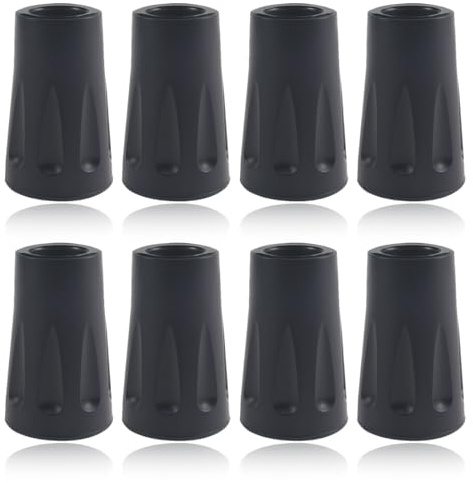 HABNI 8 Stück Nordic Walking Stöcke Gummipuffer Gummipuffer Für Wanderstöcke Wanderstöcke Gummipuffer Ersatz Gummi Puffer Durchmesser 11Mm Für Wanderstöcke Asphalt Kies Berge Wandern