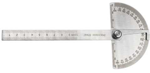 Righello ad angoli regolabili in acciaio inox goniometro con intervalli da 0 a 180 gradi per la lavorazione del legno e la lavorazione dei metalli Goniometro angolare in acciaio inossidabile Righello