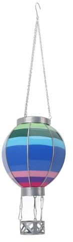 HEEPDD Lanterne di Candele Decorative Lanterne Solari Sospese, Decorazione Multifunzionale Iron Iron INFIGLIO SOLAR LAMPAGNO STRUATO ARIL BLUI BLUI A BUCCHIO BUCCHIO LATERNA SOLARE PER GIARDINA (L)