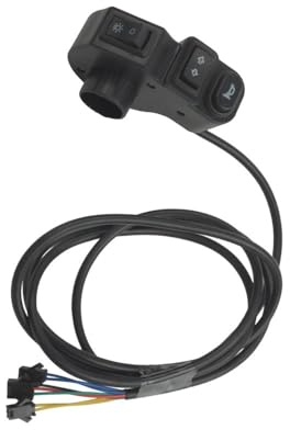 Gettimore Elektrisch für Fahrrad Schalter Knopf 3 in 1 Hupe/Scheinwerfer/Blinker Griff Schalter E-Scooter Lenkerschalter Zubehör