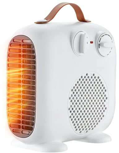 BioAura Electric Heater for Home, 2000W Portable Fan Heater Low Energy Dual Control 3 Modes Small Space Heater for Room Desk Office Bedroom