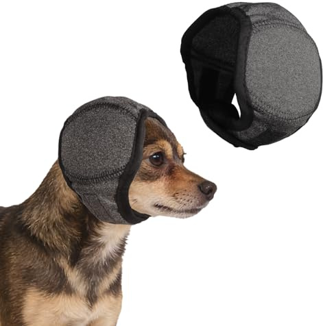 LUFFLOK 2 Stück Ohrenschutz Hund Verstellbare Hundeschal für Ohren Halten | Warm Ohrenschützer Hund für Grooming, Mütze Hund für Komfort Bei Outdoor-Aktivitäten, Kaltem Wetter und Beim Baden (S)