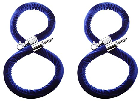 Repavspärrningar av rep, 2-pack sammetsklämmor i flerfärgat utförande 1-5m (silverklämmor, 2,5m/8,2ft)